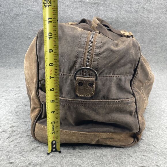 Marc New York Andrew Marc Suede/Canvas Duffle Bag Weekender Travel Bag NO STRAP - Picture 5 of 9